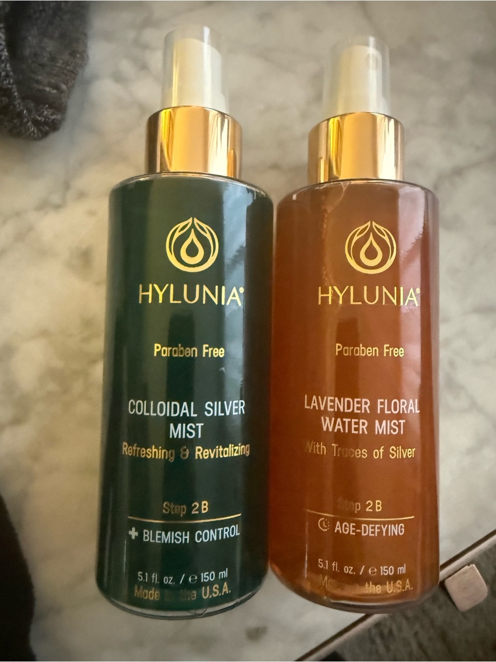 Hylunia Colloidal Silver Mist + Lavender Floral Water Mist 5.1 oz Set